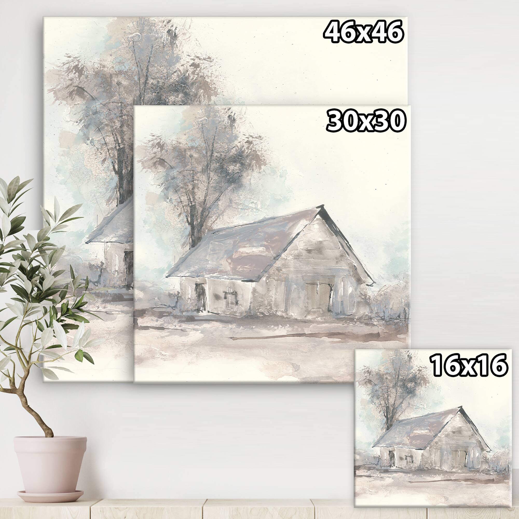 Designart - Farmhouse Barn Grey III